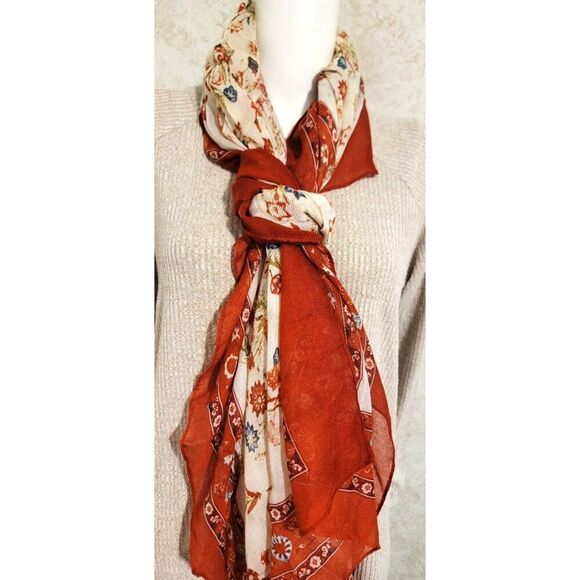 NWT - Beautiful Floral LuLu Wrap Scarf - Picture 2 of 7